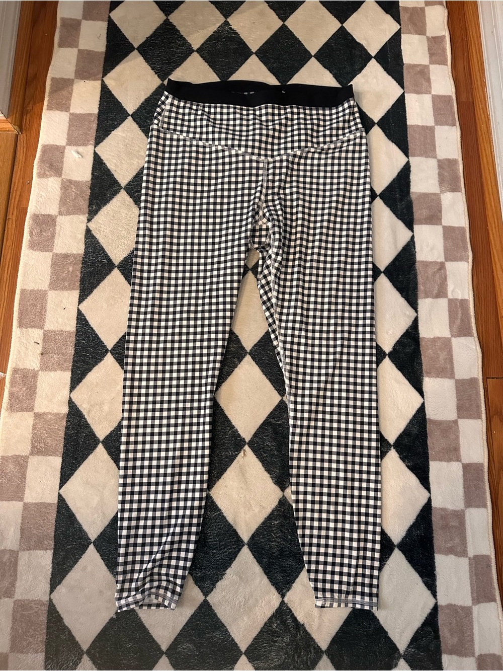 JoyLab Black & White Gingham Leggings
